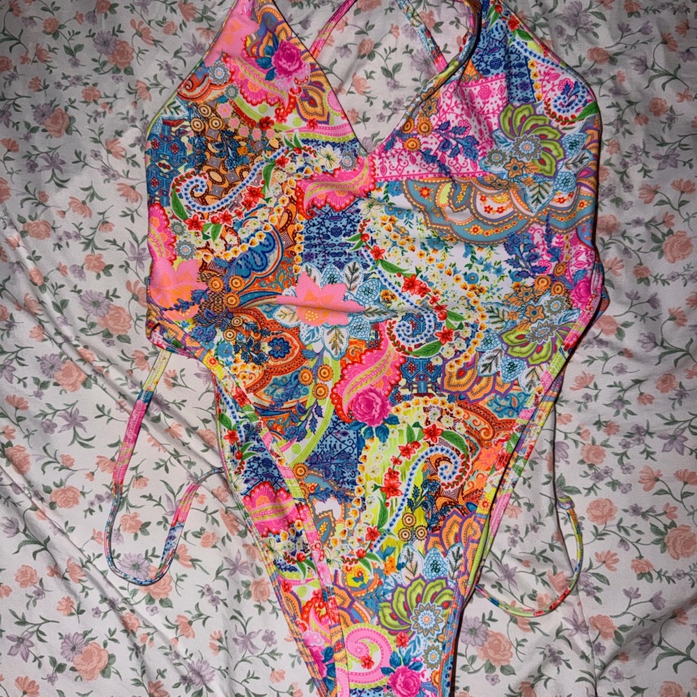 Kulani Kinis One-Piece Swimsuit- Plunge Cross back